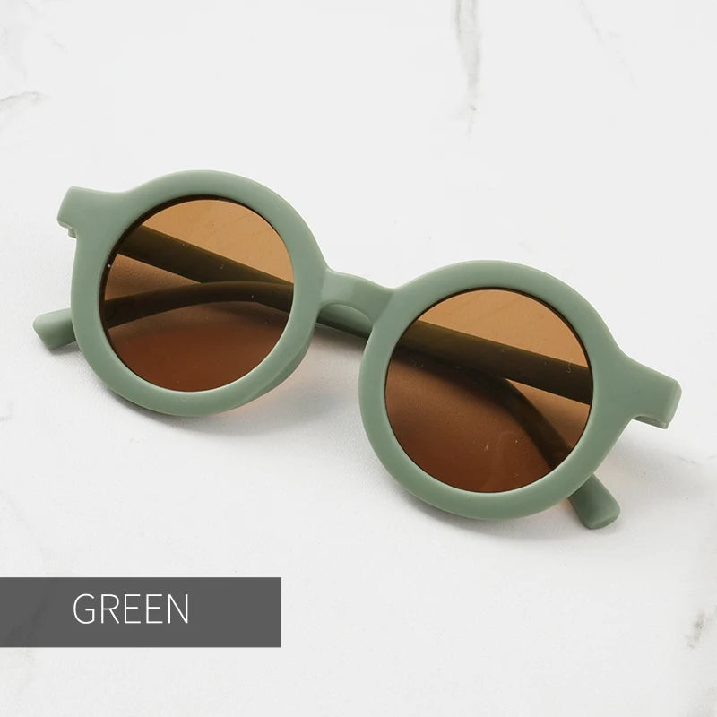 Lunettes de Soleil Bébé – Look Rétro & Protection UV | Forme Ronde Tendance