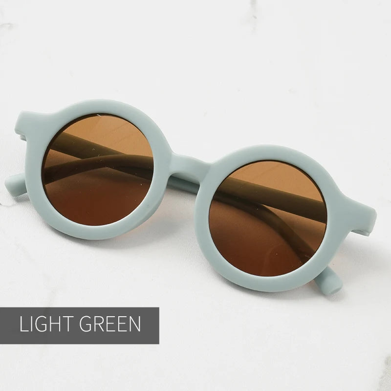 Lunettes de Soleil Bébé – Look Rétro & Protection UV | Forme Ronde Tendance