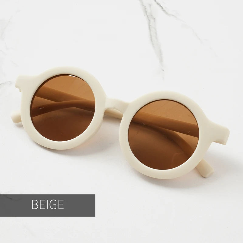 Lunettes de Soleil Bébé – Look Rétro & Protection UV | Forme Ronde Tendance