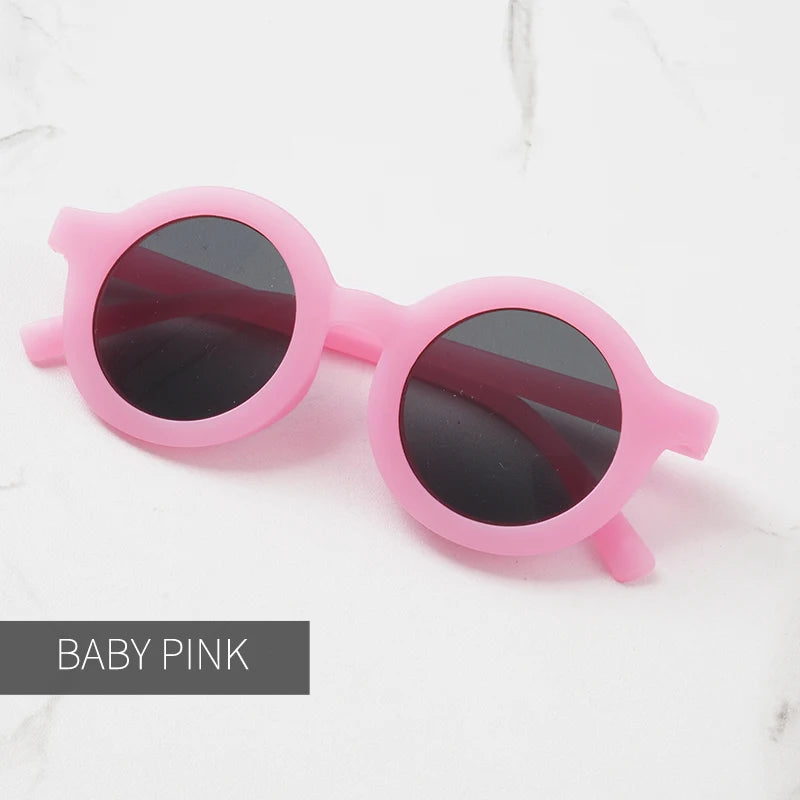 Lunettes de Soleil Bébé – Look Rétro & Protection UV | Forme Ronde Tendance