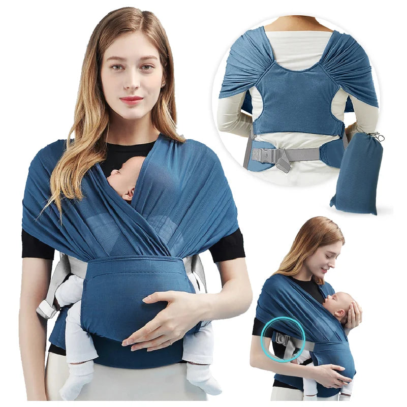 femme avec l'echarpe de portage extensible