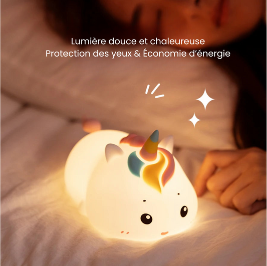 Veilleuse Licorne en Silicone – Douceur, Magie & Lumière Apaisante
