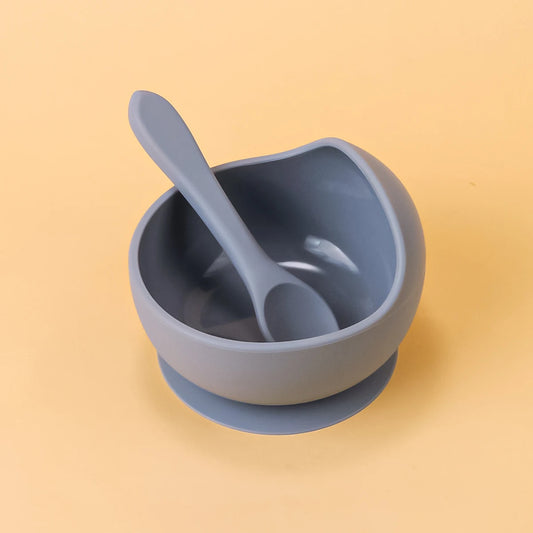 Bol gris avec cuillère 