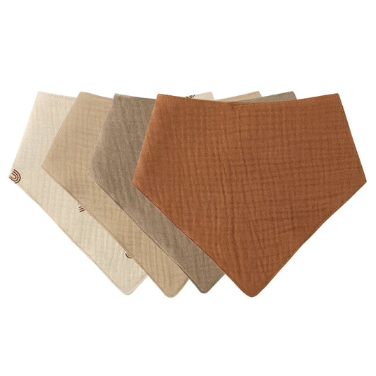 Lot de Bavoirs Triangle en Coton