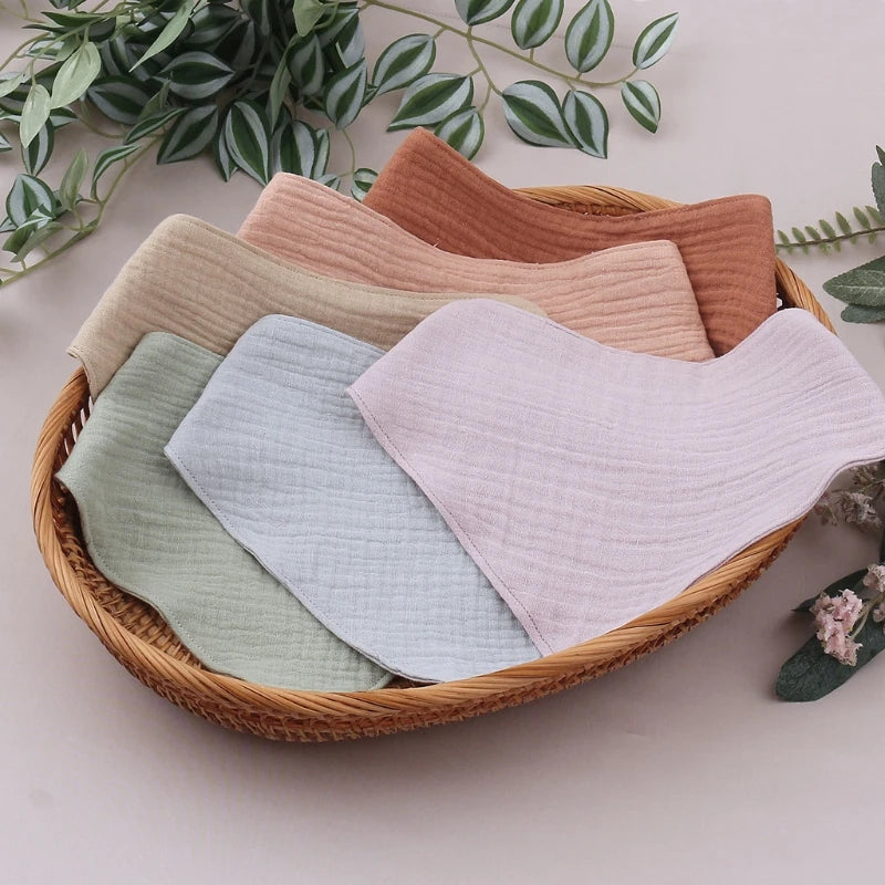Lot de Bavoirs Triangle en Coton