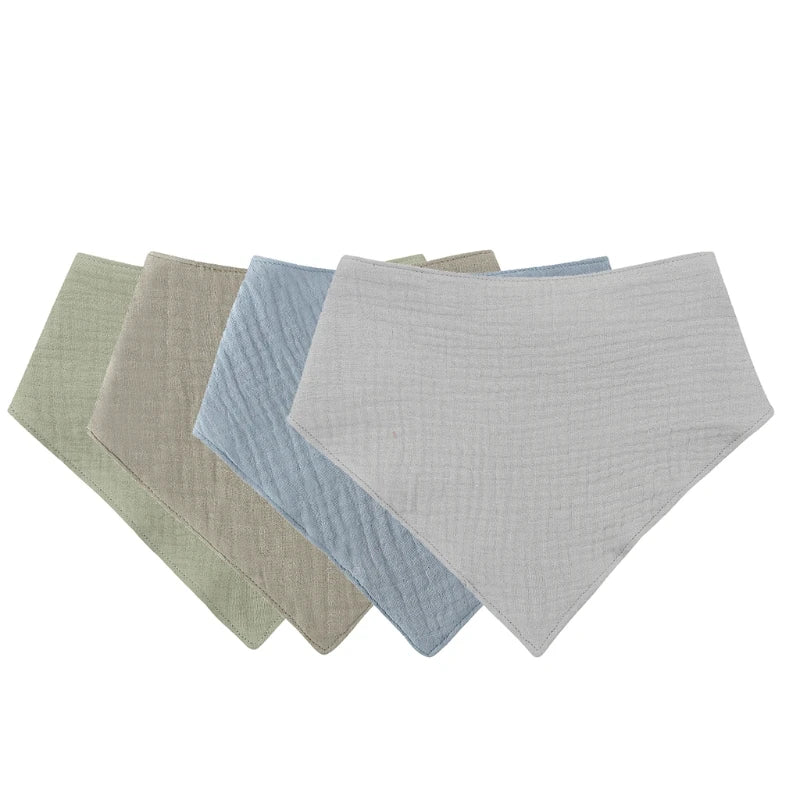 Lot de Bavoirs Triangle en Coton