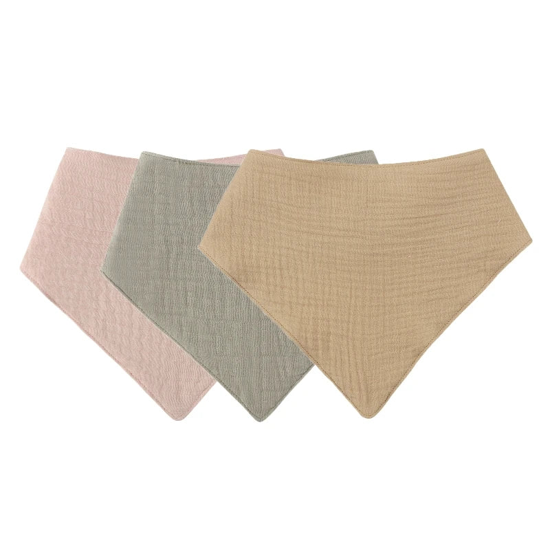 Lot de Bavoirs Triangle en Coton