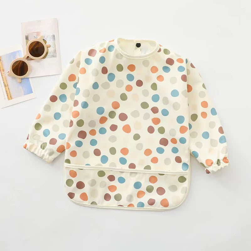 Bavoir Manches Longues Imperméable avec Poche