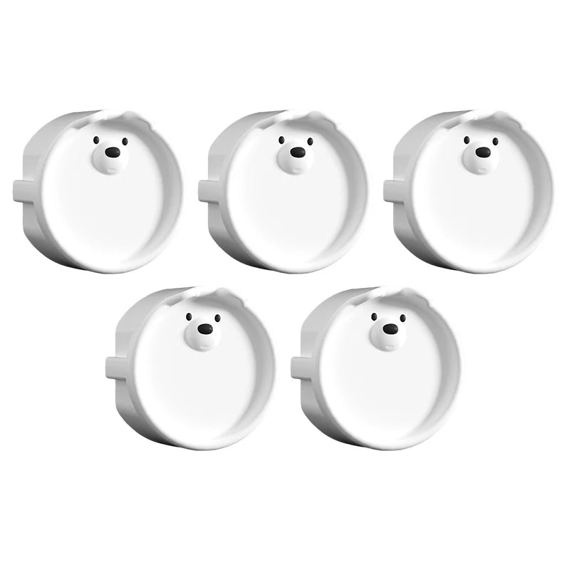 Lot de 5 caches-prises bébé en silicone motif ourson