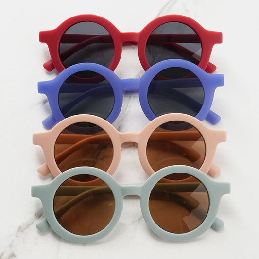 Lunettes de Soleil Bébé – Look Rétro & Protection UV | Forme Ronde Tendance