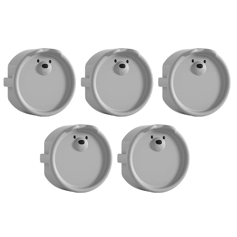 Lot de 5 caches-prises bébé en silicone motif ourson