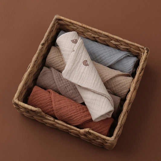 Lot de 5 Langes en Coton – Ultra Doux & Multifonction