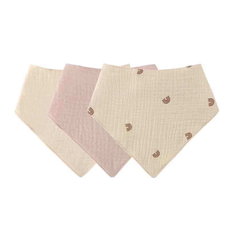 Lot de Bavoirs Triangle en Coton