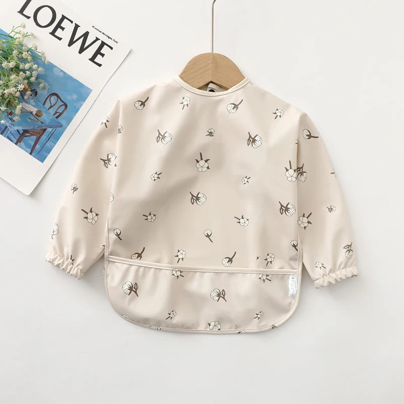 Bavoir Manches Longues Imperméable avec Poche