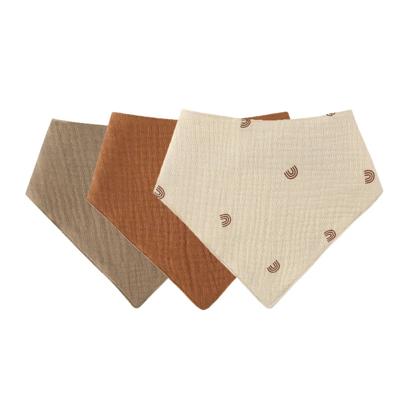 Lot de Bavoirs Triangle en Coton