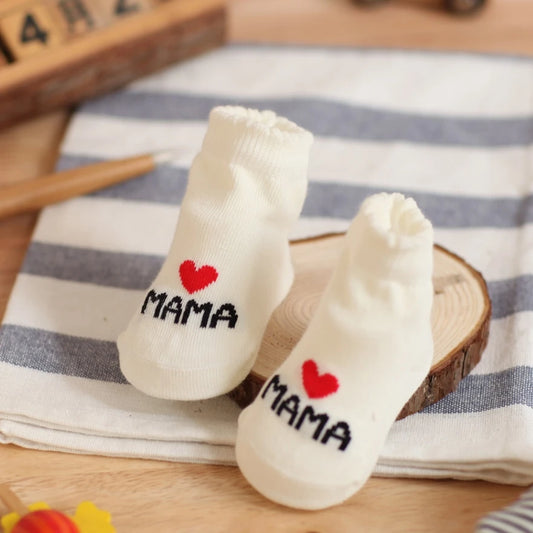 Chaussettes Bébé « I Love Mama & I Love Papa »