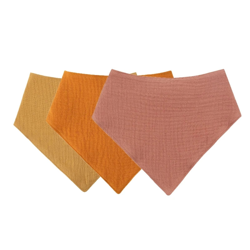Lot de Bavoirs Triangle en Coton