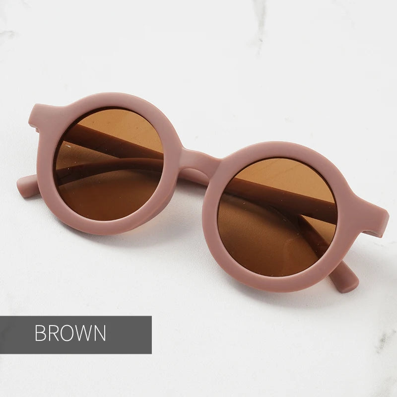 Lunettes de Soleil Bébé – Look Rétro & Protection UV | Forme Ronde Tendance