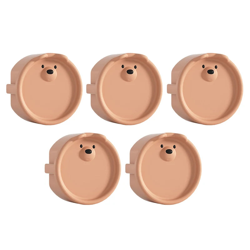 Lot de 5 caches-prises bébé en silicone motif ourson