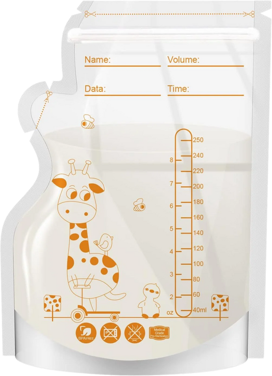Sachets de Conservation du Lait Maternel 250ML - Pratiques, Sûrs et Sans Latex