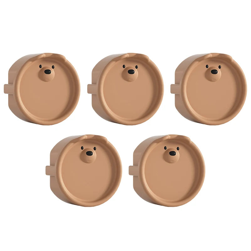 Lot de 5 caches-prises bébé en silicone motif ourson