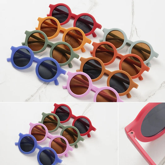 Lunettes de Soleil Bébé – Look Rétro & Protection UV | Forme Ronde Tendance