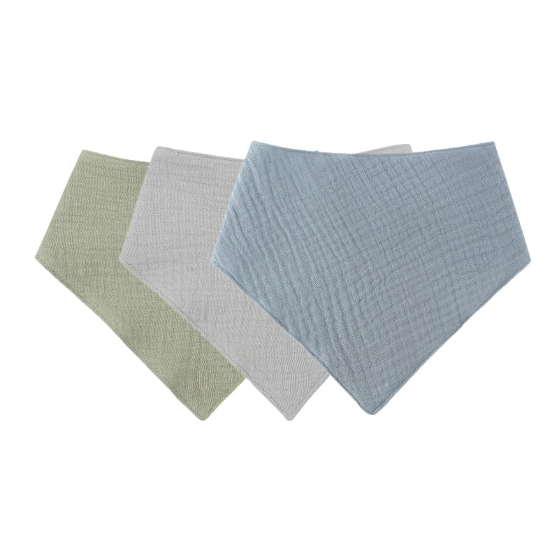 Lot de Bavoirs Triangle en Coton