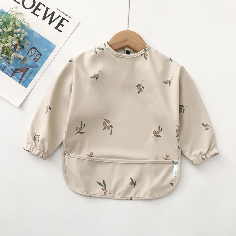 Bavoir Manches Longues Imperméable avec Poche