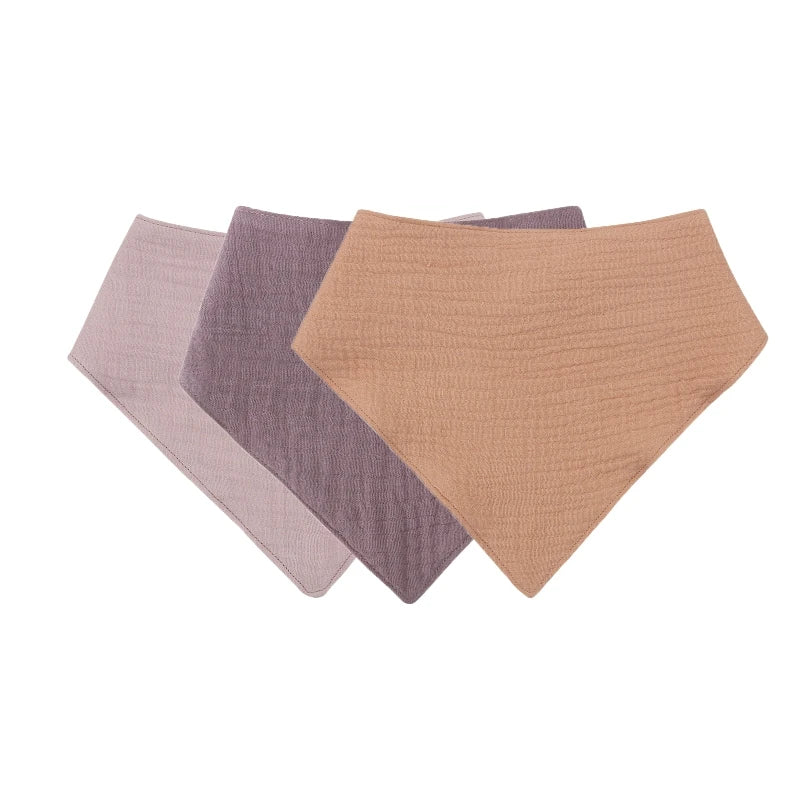 Lot de Bavoirs Triangle en Coton