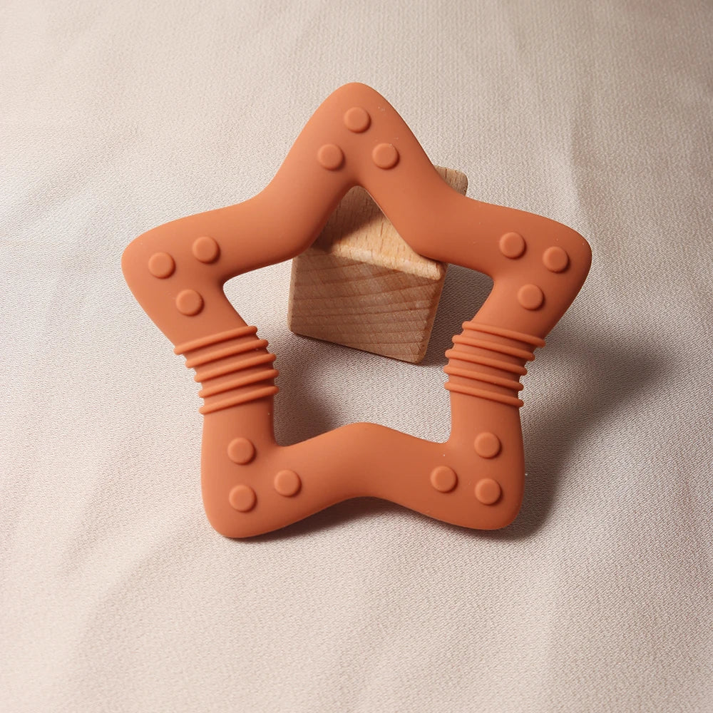 anneau de dentition bébé étoile terracota
