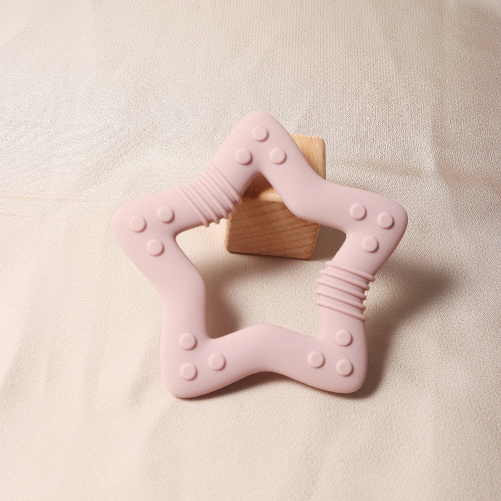 anneau de dentition bébé étoile rose